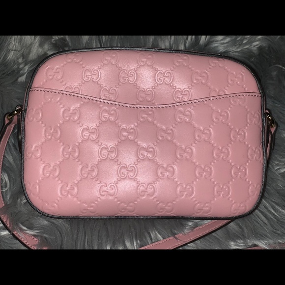 Pink Guccissima Small Signature Camera Bag - Picture 2 of 11